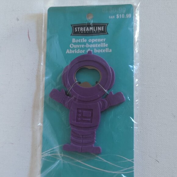 NWT Fun Streamline Purple Astronaut Bottle Opener NFL Football Beach Pool Party - Picture 1 of 7